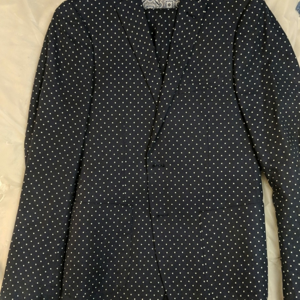 Paisley and Gray Polka Dot Suit